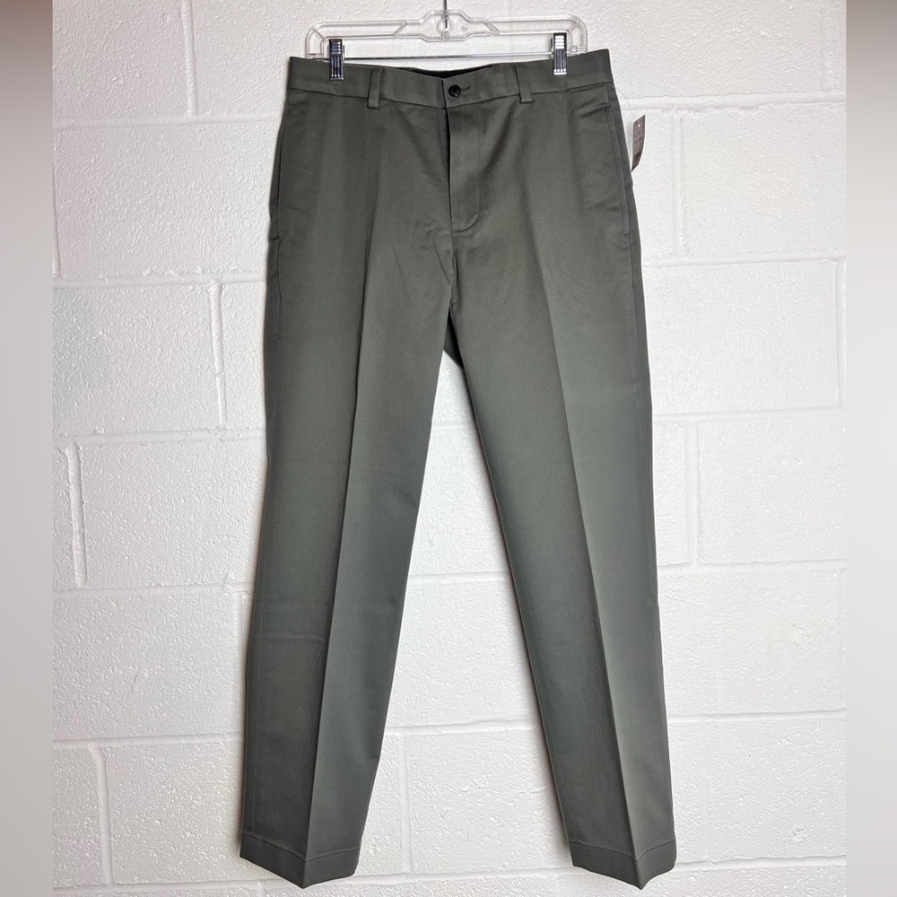 Brooks Brothers Men’s Advantage Chino Clark Dress Pants in Grey Size 32x30